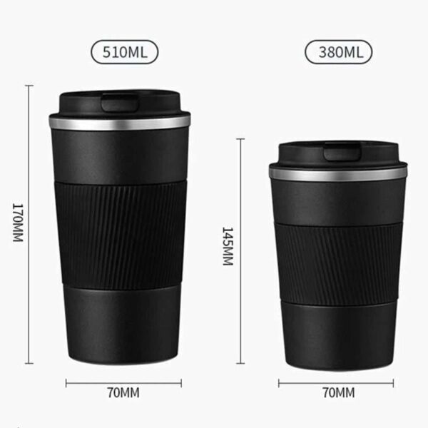 Premium stainless steel tumbler keeps drinks hot or cold, comes in two sizes.