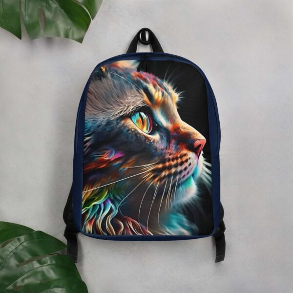 cat printed backpack